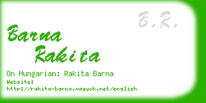 barna rakita business card